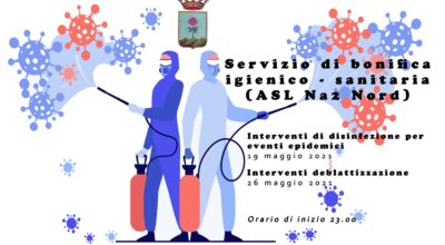 Intervento di disinfezione e deblattizzazione